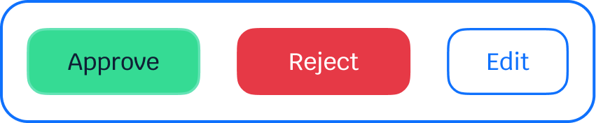 Employee leave approval workflow in PurelyHR with manager controls for approving, rejecting or editing time-off requests